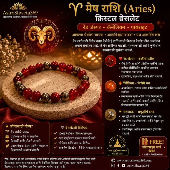 Aries (मेष) Zodiac Bracelet