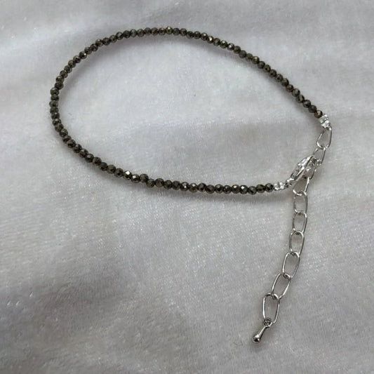 Raw Pyrite Anklet
