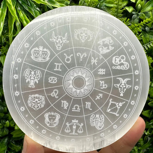 Selenite Zodiac Charging Plate