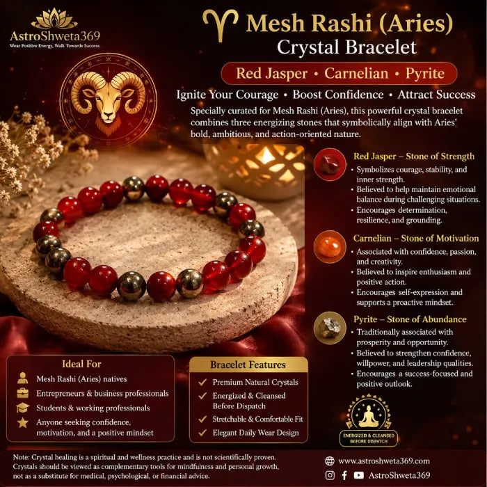 Aries (मेष) Zodiac Bracelet