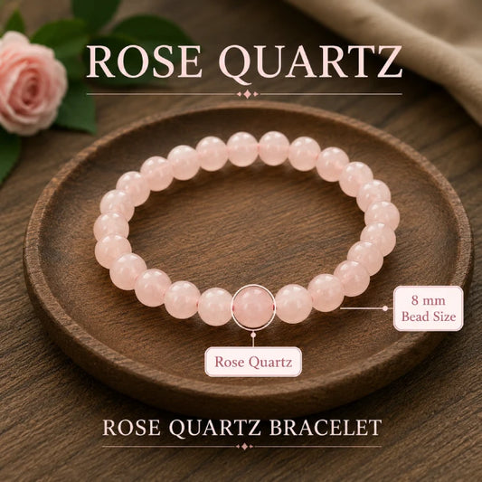 Natural Rose Quartz Bracelet