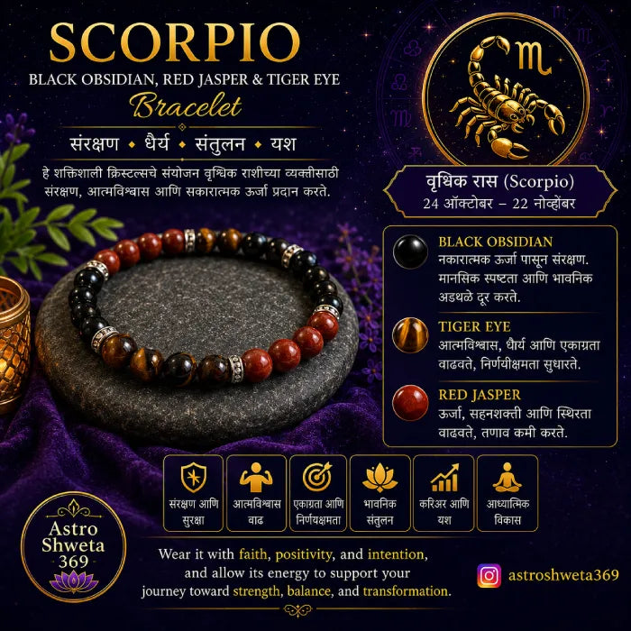 Scorpio (वृश्चिक) Zodiac Bracelet