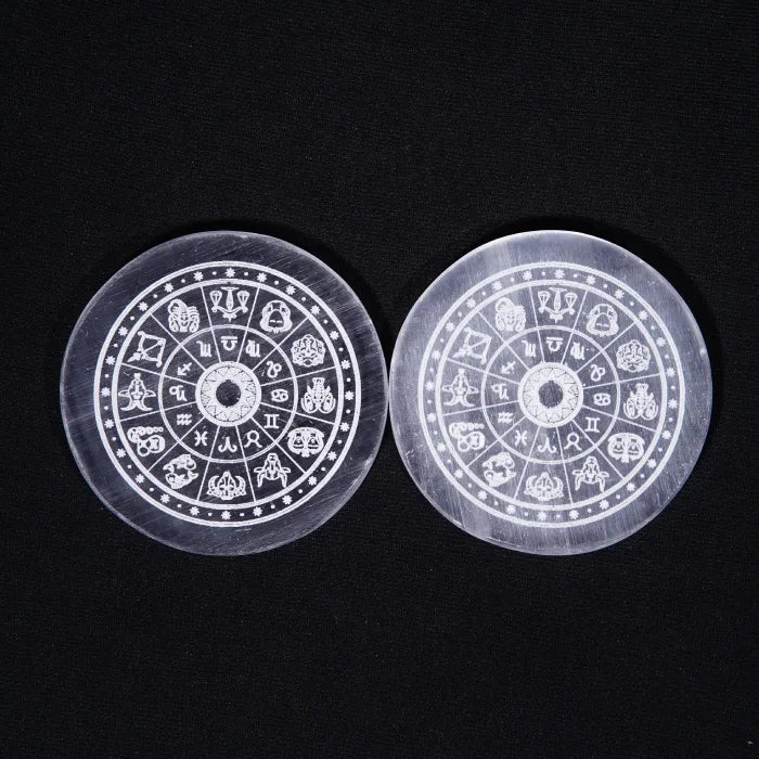 Selenite Zodiac Charging Plate