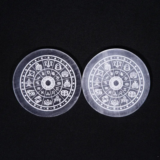 Selenite Zodiac Charging Plate