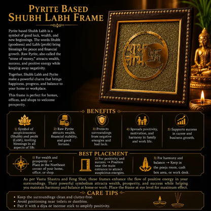 Shubh Labh on Natural Raw Pyrite Frame