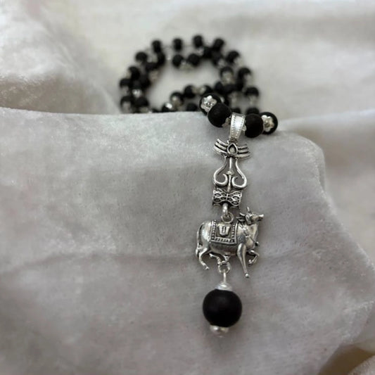 Karungali Mala with Nandi Pendant